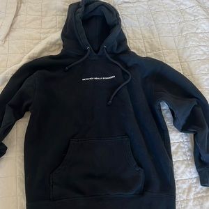 black oversized hoodie